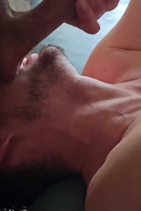 Three Active Men with Big Dicks Fuck a Bearded Guy