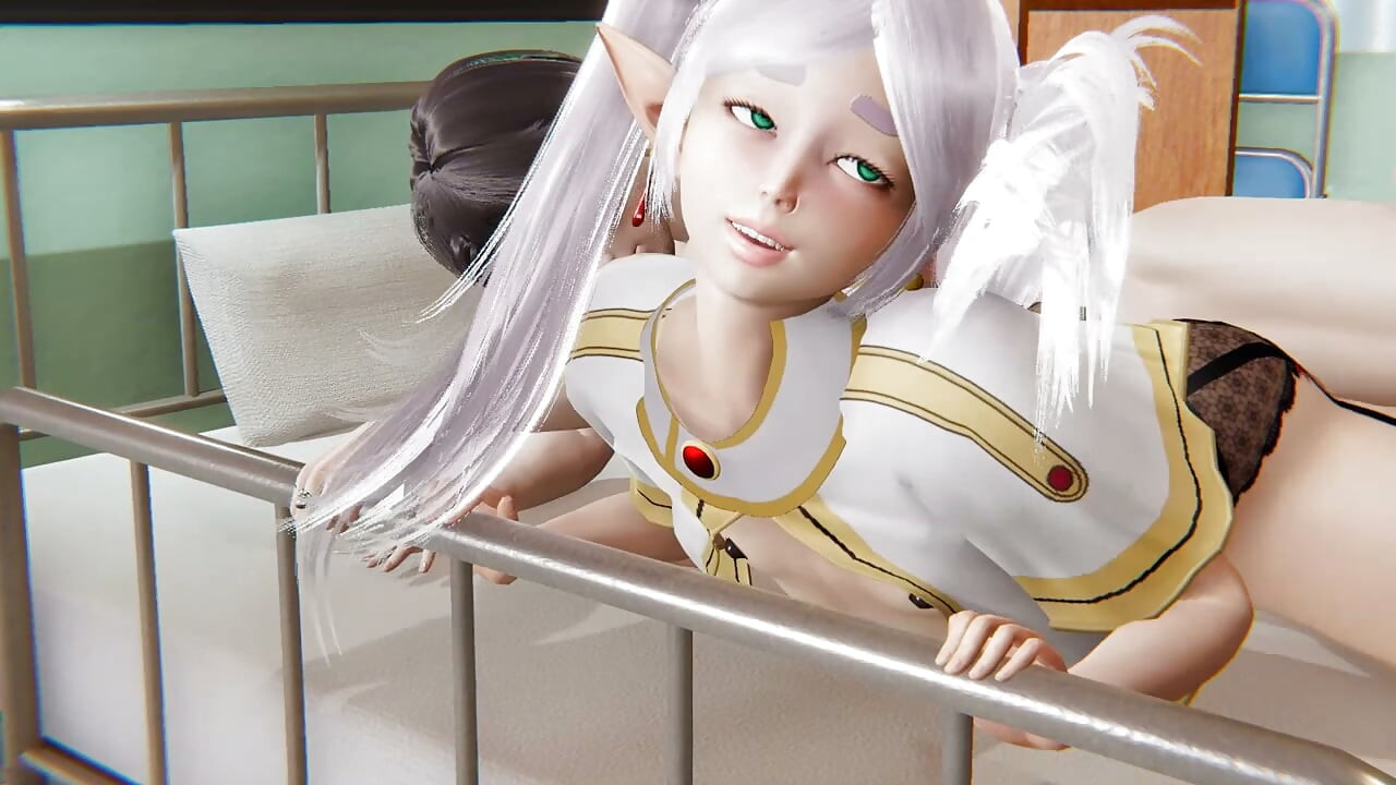 Frieren Yaoi - Femboy Frieren Fucked in a Hospital Bed