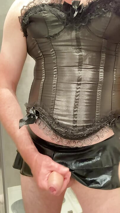 Mini skirt and corset