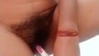 Young girl trying to fingering