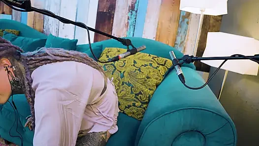 I talk about A - authentic - ASMR - Podcast - Talking - tattoo girl model goth punk dreadlocks