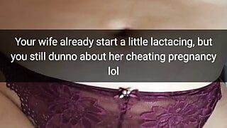 Your cheating wife gets pregnant and starts lactating, but not from you