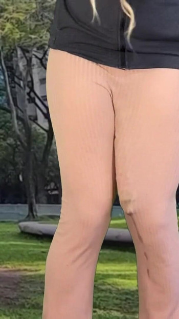 Key moment from "Huge dick shemale hands free cum public"