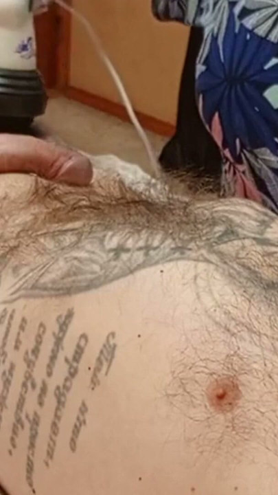 massages dick and buttocks then masturbates cock until ejaculation | Clip 1