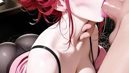 Hentai anime - Big ass redhead with a huge cock inside