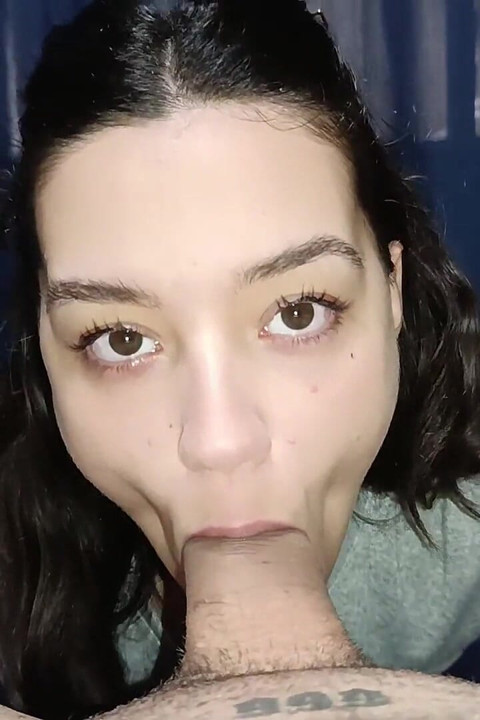 POV: Beautiful Argentinian Woman Sucking a Big Cock Until She Cums