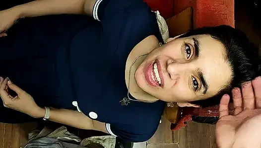 Quickie! Kanepede oral seks ve ağzına boşalma