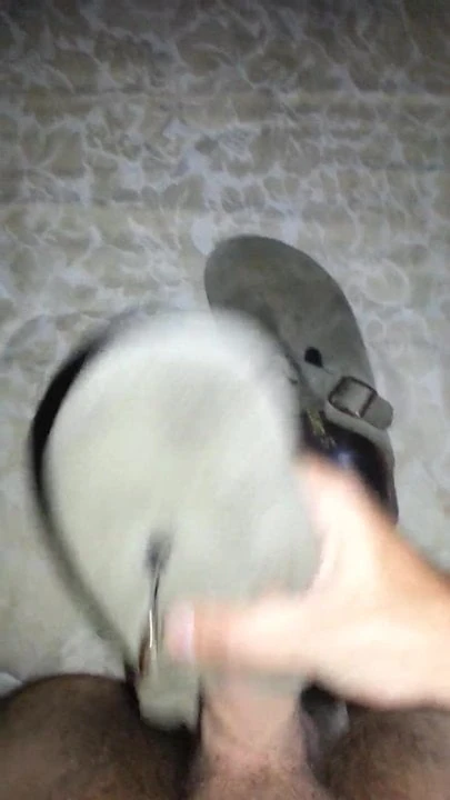 birkenstock clogs cummed at a party
