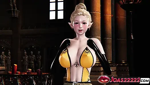 Tamiyo elf 3D Animation - nasse muschi lecken, doppelfingern, muschijob Squirting in unzensiertem hentai