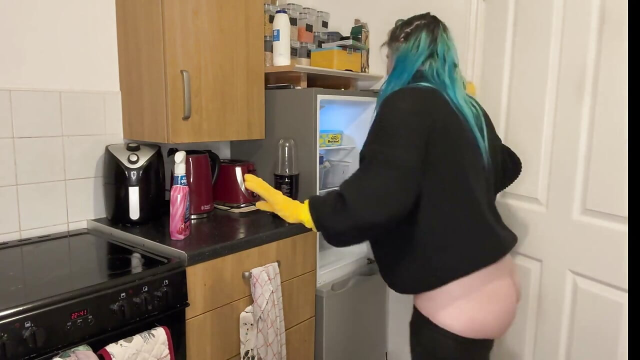 Annoyed Maid Butt Cleaning