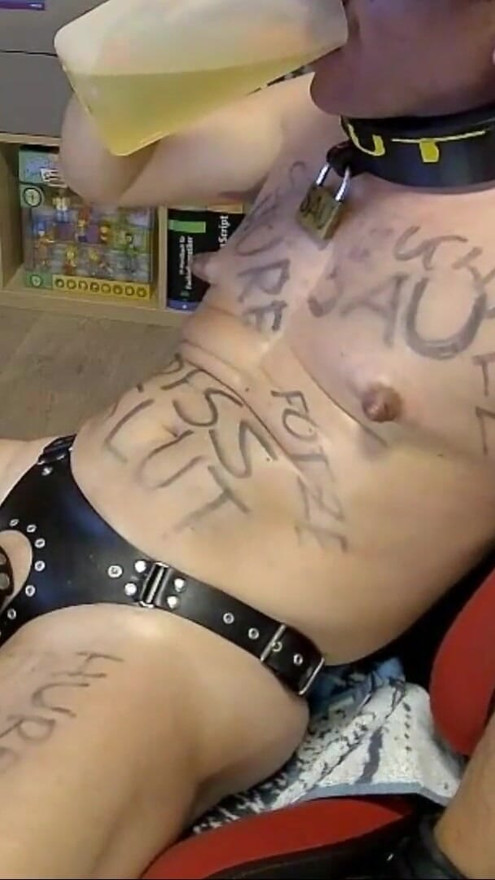 Faggot Pig Slut Whore Showing off Fucking Cunt Jerking Huge Cock Play fat pumped Nipples | Clip 2