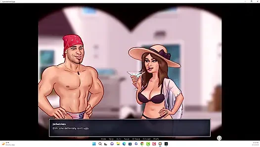 Summertime saga - Johannes and Erik watched Iwanka, Iwanka gave Johannes a blow job on camera