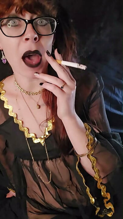 Smoking Witch Loves Cigarettes