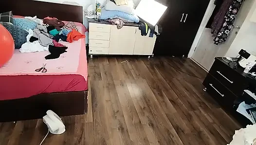 Amateur Wife Has Fun Trying on Clothes and Cutting Them