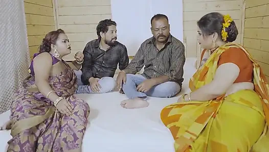 Two Step Brothers Swapping Their Wifes Regularly for Enjoying Hardcore Group Sex