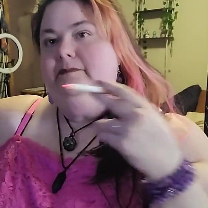 SSBBW Smoking While Playing with My Neck and Massive Arms