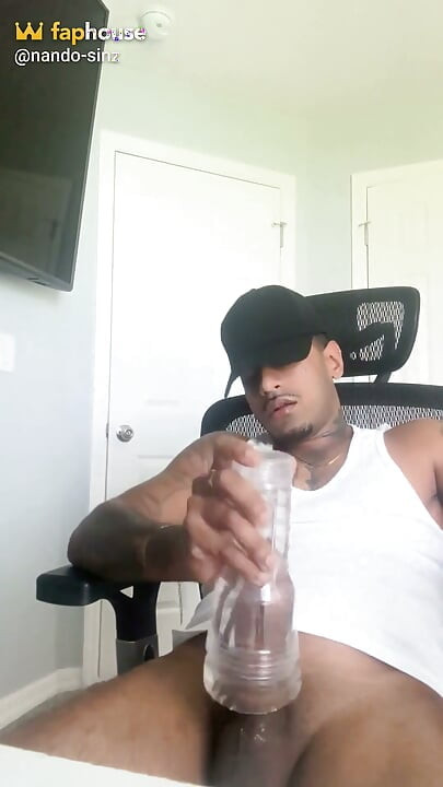 Using a Clear Fleshlight and Nutting - Nando Sinz