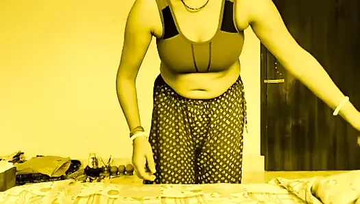 Hard fucking my sweet bhabi with beautiful Sharee at your home.
