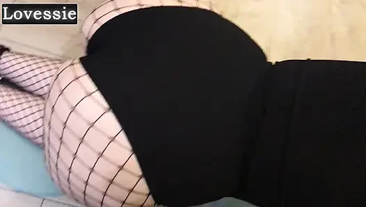 An obedient, hot MILF with a big butt serves her master and becomes a piece of human furniture - Lovessie
