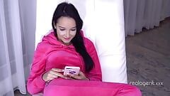 Delicate Francys Belle blows cock and enjoys it in her pink cunt