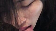 Chinese secretary blowjob on her knees