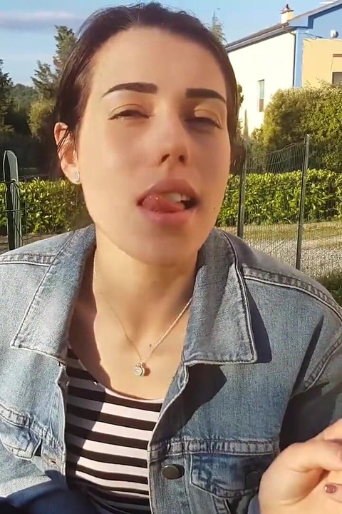 Petra smokes her ciggaretes outdoor