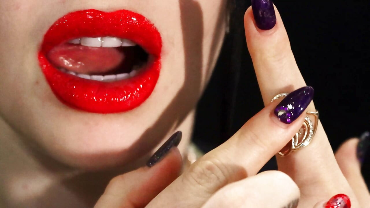 Lipstick & jewelry & nails fetish