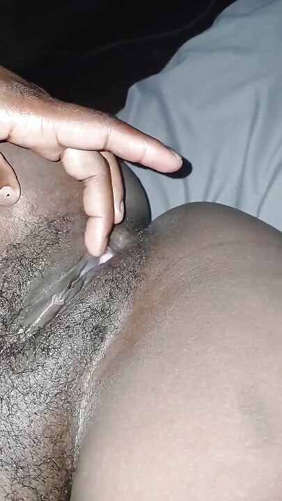 Rubbing tight horny pussy