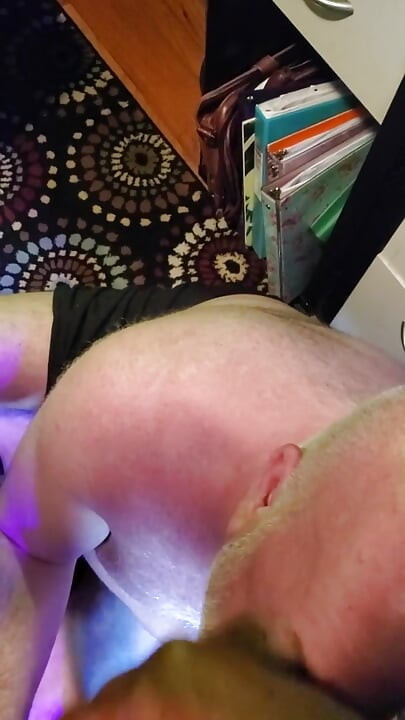 Bear Gets a Facial in the Office