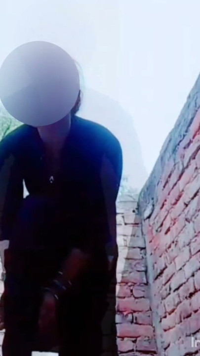 A very beautiful girl was taking bath in her courtyard | Clip 2