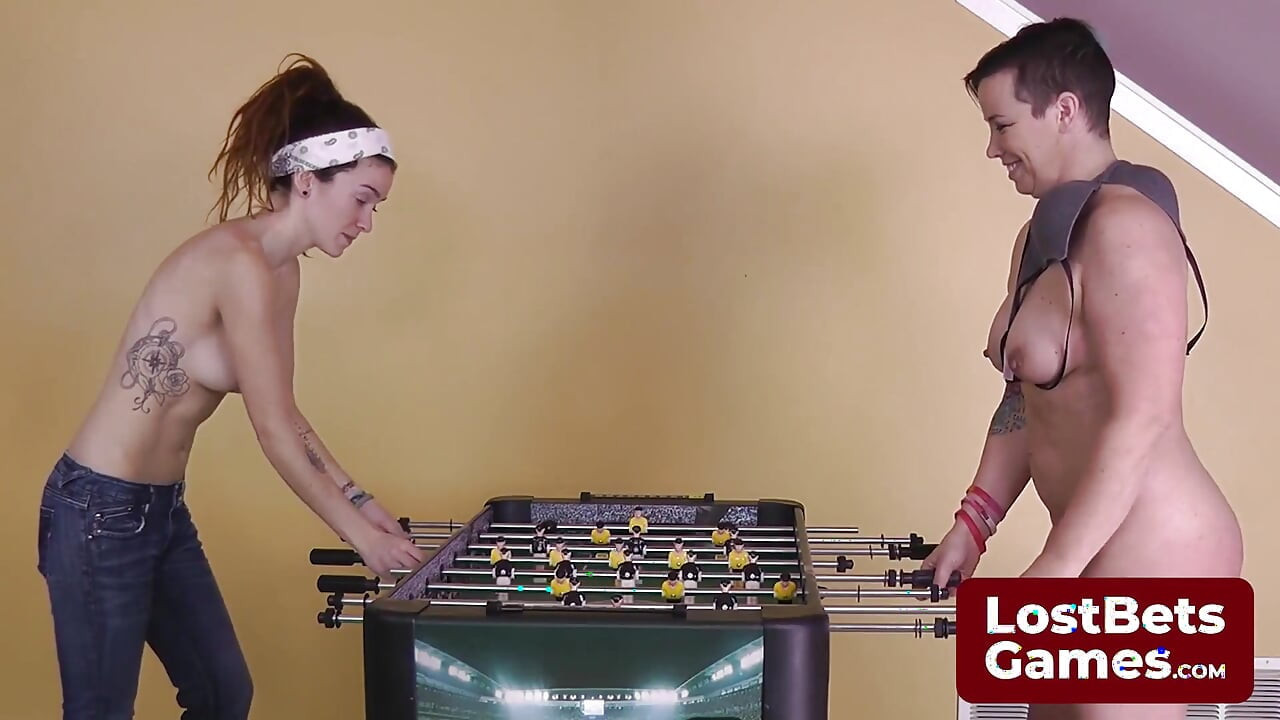 A Strip Foosball Game Promises a Spanking Treat at the End