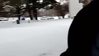 Third Cock, Balls, and Taint Video in the Cold Winter