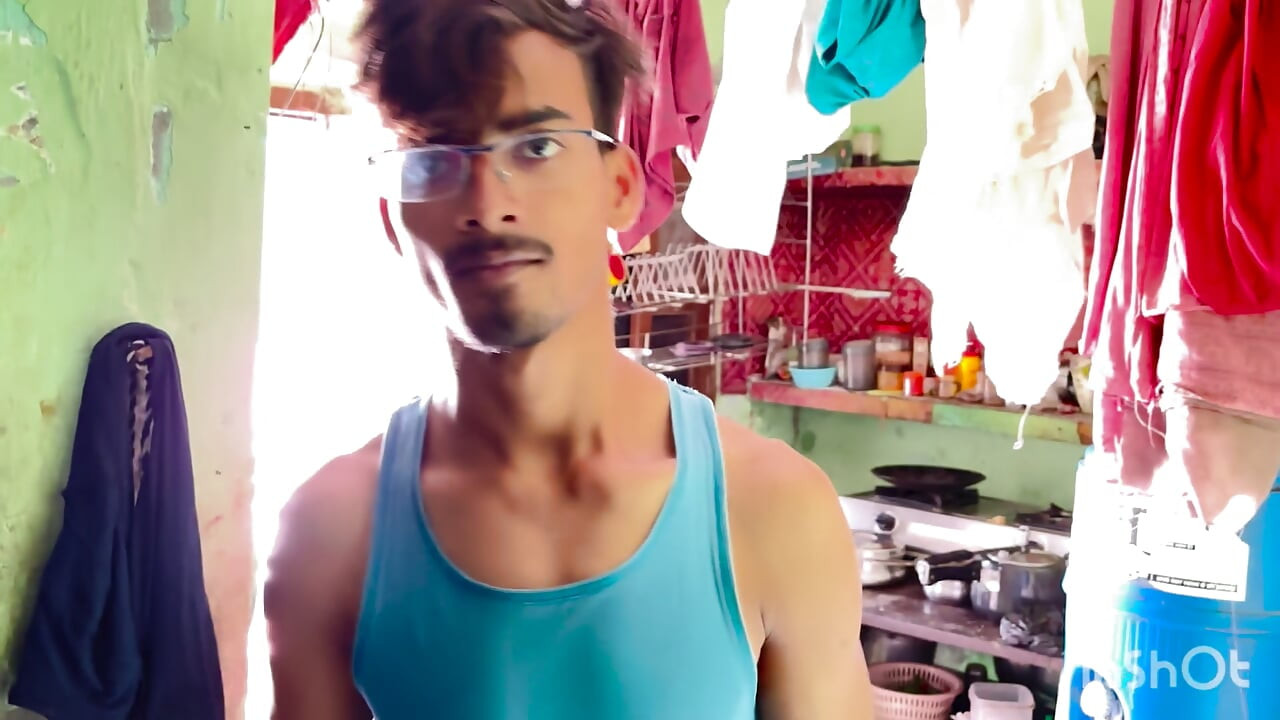 Indian boy masturbating in a room