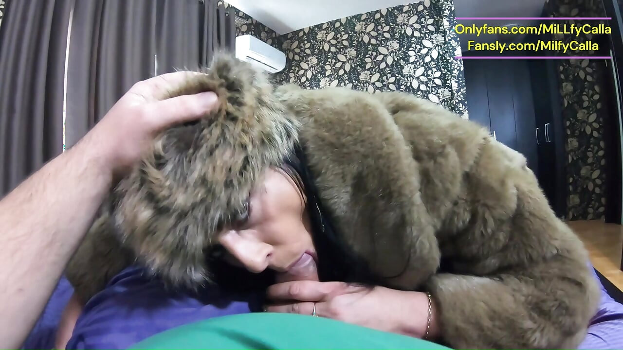 The Boss's Gift - Deep Blowjob, Fur Coat Play and Cum on My Body