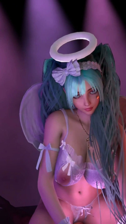 3D VR Hentai - Angel Cosplay Miku Dances on your COCK - 3D Hentai Sex Animation by VirtualHeaven | Clip 1