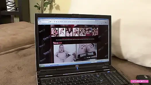 Возбужденная брюнетка глубоко заглатывает жесткий черный хуй