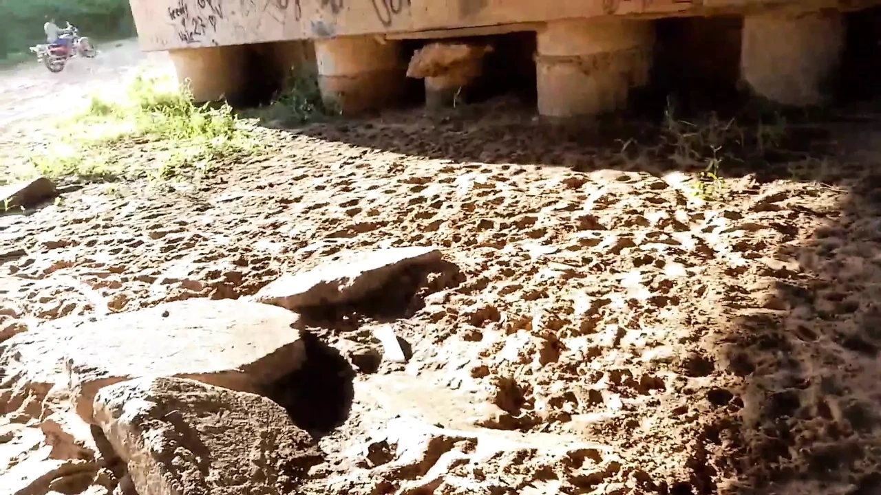 Indian Girl Fulfilling Bet Under the Bridge
