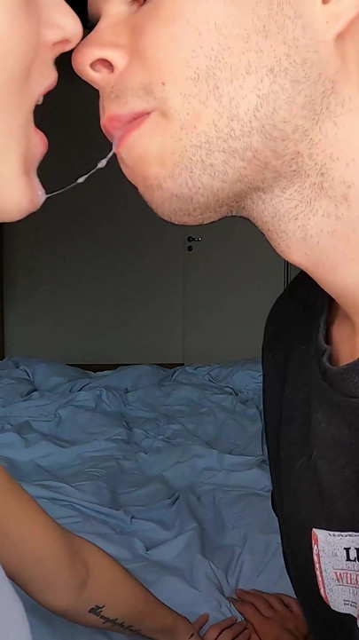 Wild Tongues, Slobber and Saliva Kissing with stepsister. 4K | Clip 1