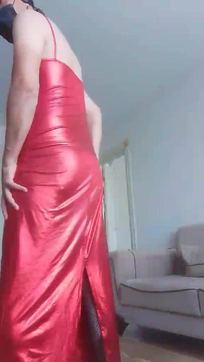Leather dress sissy
