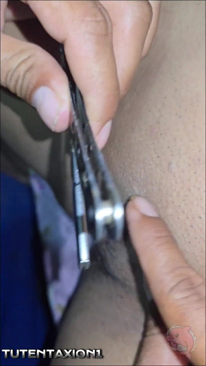 Shaving hot sister-in-law's real hairy pussy | Clip 2