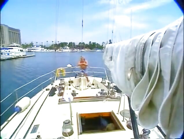 Blonde couple sucking licking in the yacht