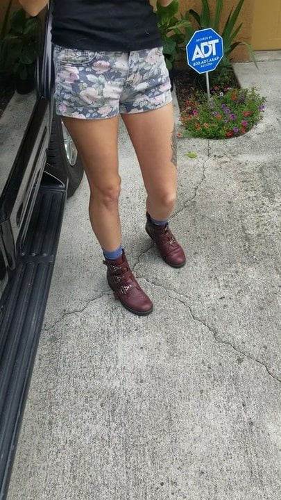 Hot tattooed lady with boots part three