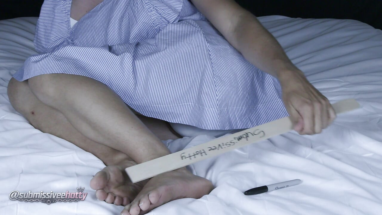Abonnenten förvandlade mig till en femboy blå klänning &underkläder transformation