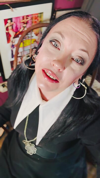 Wednesday Addams Smokes A Cigarette For Her Ghouls! Tina Snua Smoking A Cork Cig - OMI Snap Inhales OME Drifting