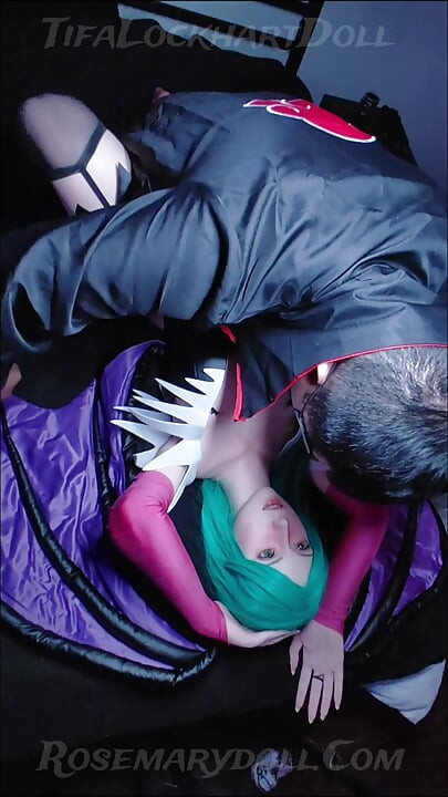 Cosplay Aerith x Morrigan Darkstaklers. Ângulo #2