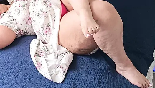 Real Big ass Milf gets undressed for BBC Lover. Interracial naughty play.