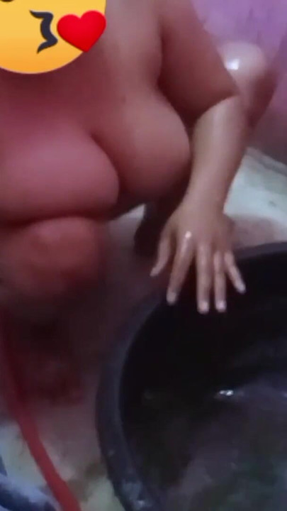 My stepmom always films herself in the shower to show off her big firm | Clip 1