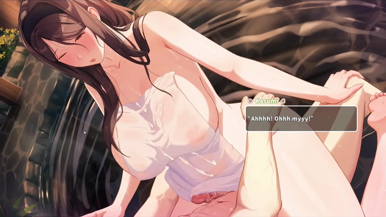 Hentai Game - Summer Clover - Kasumi's Hot Spring Intimacy Sex Scene