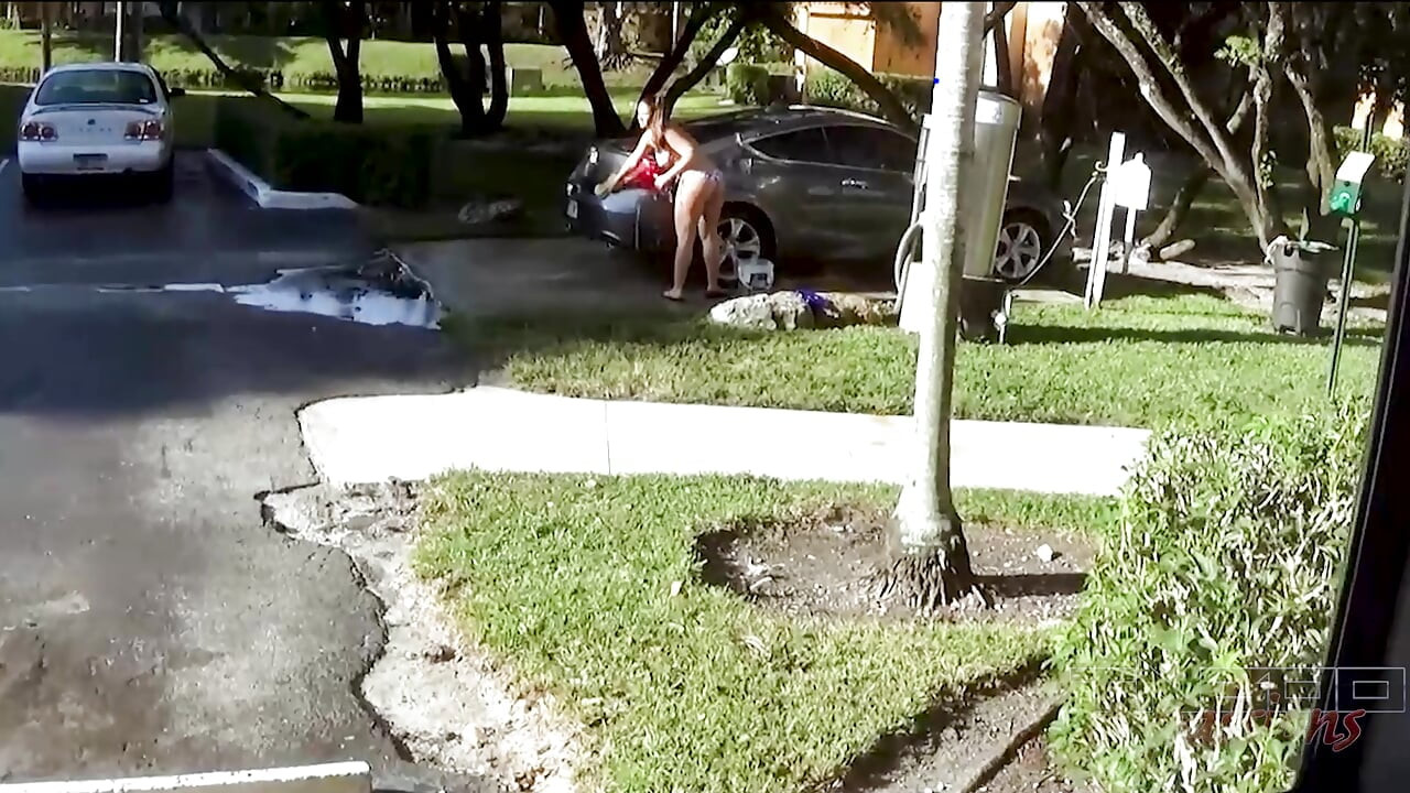 Big Ass Bikini MILF Madisin Lee Fucking after Car Wash