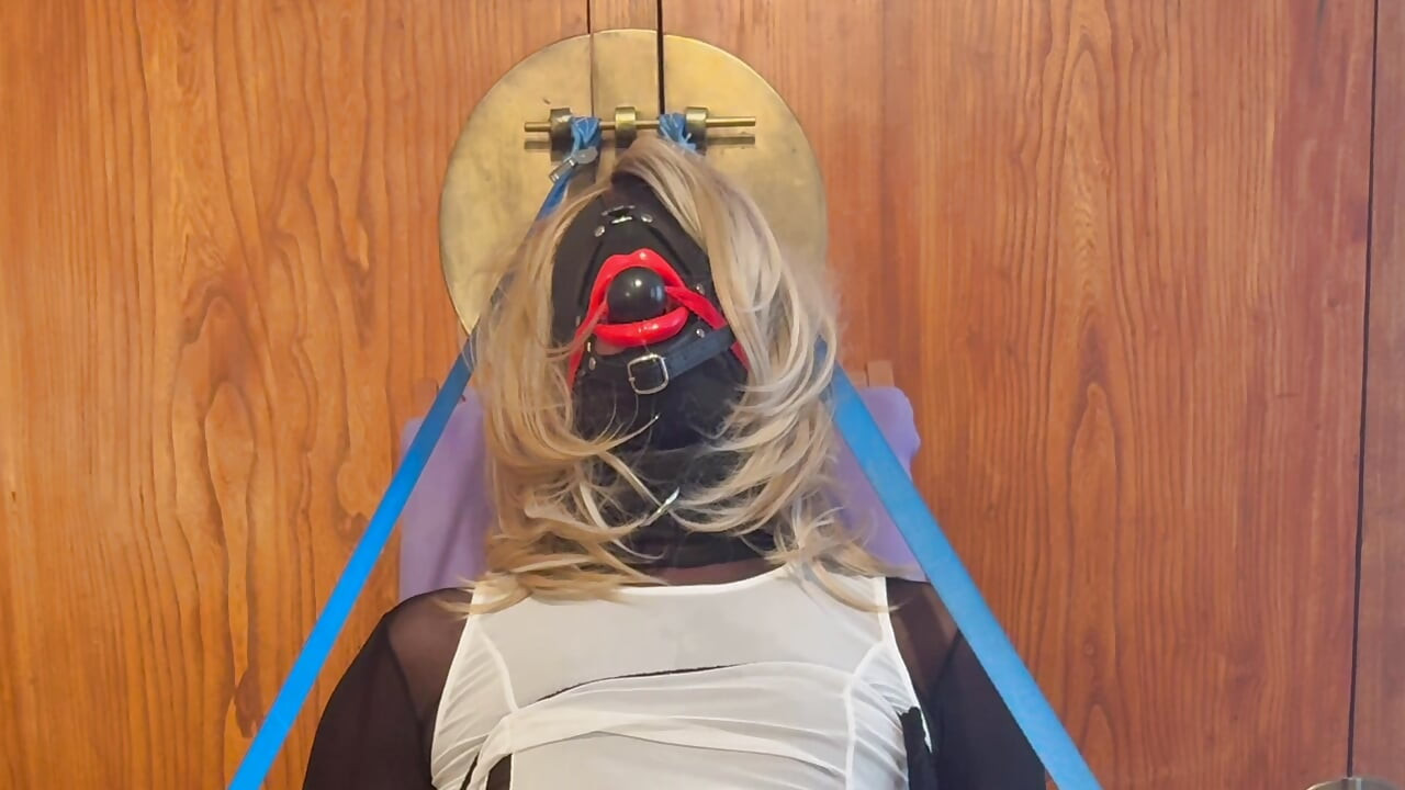 Nylon Toy Doll Chairtied and Milked by MagicWand